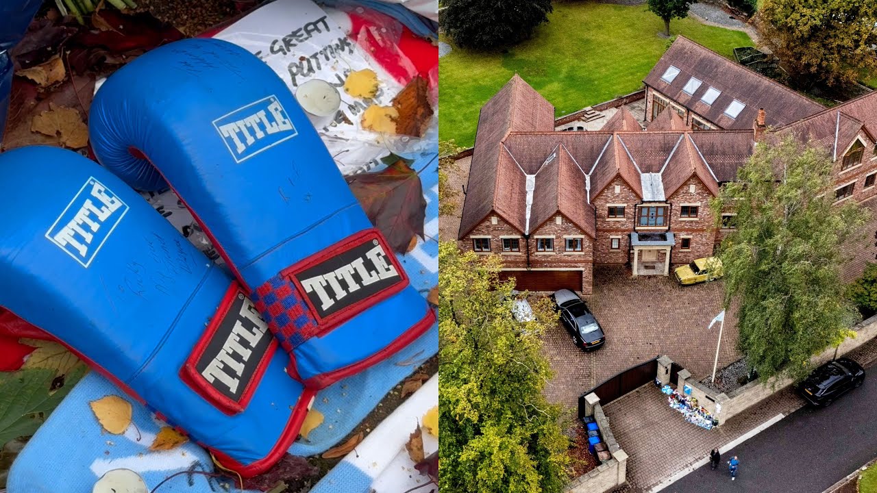 Flowers and tributes left outside Ricky Hatton's home in Manchester | SWNS