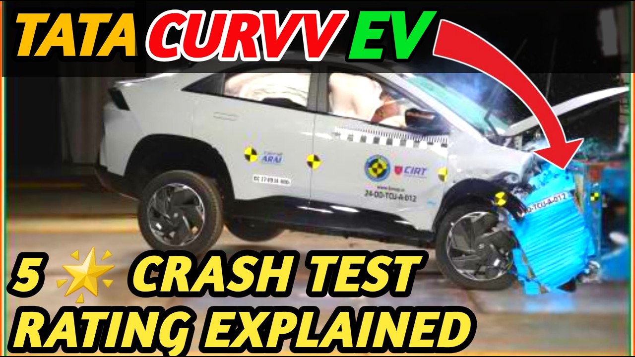 Tata Curvv EV CRASH TEST in Bharat NCAP | 5 star Crash Test Explained