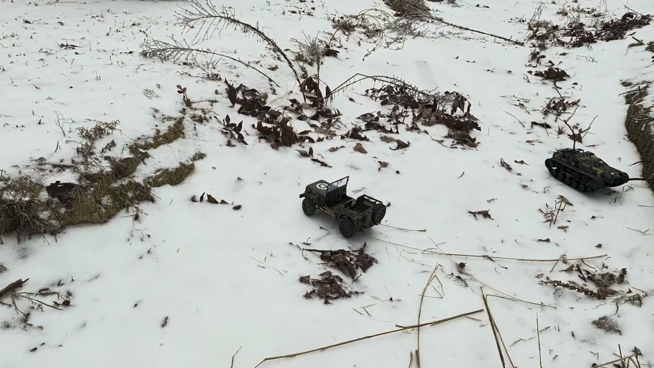 Military Car RC Army Jeep vs ice storm. #1