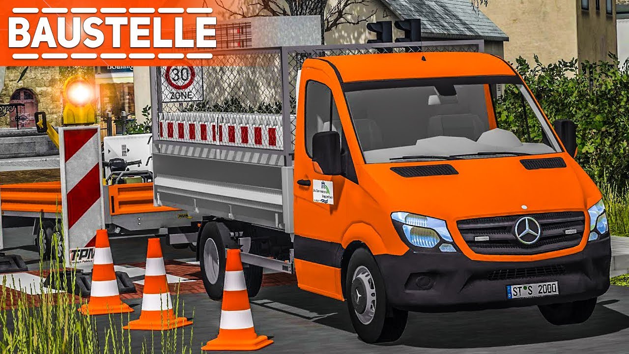 LS17 BAUSTELLE #1: Straße absperren und Baustelle vorbereiten! | Farming Simulator