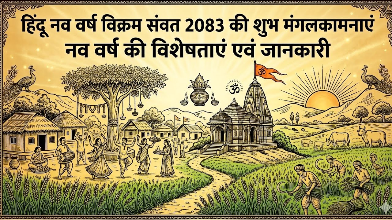 🚩 हिंदू नव वर्ष विक्रम संवत 2083: एक नई शुरुआत 🚩सादर प्रणाम ll नव वर्ष की विशेषताएं एवं जानकारी ll