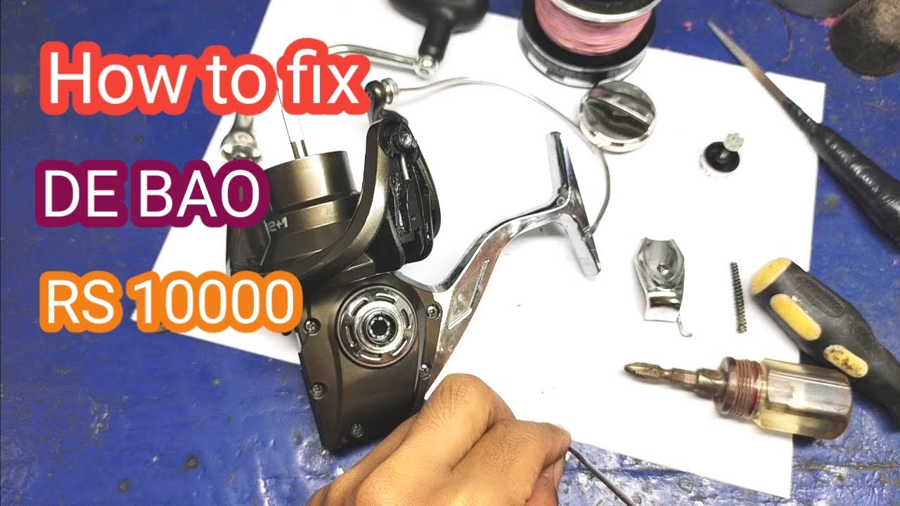 How to fix DE BAO /RS 10000 /how to fix a broken reel that won't crank