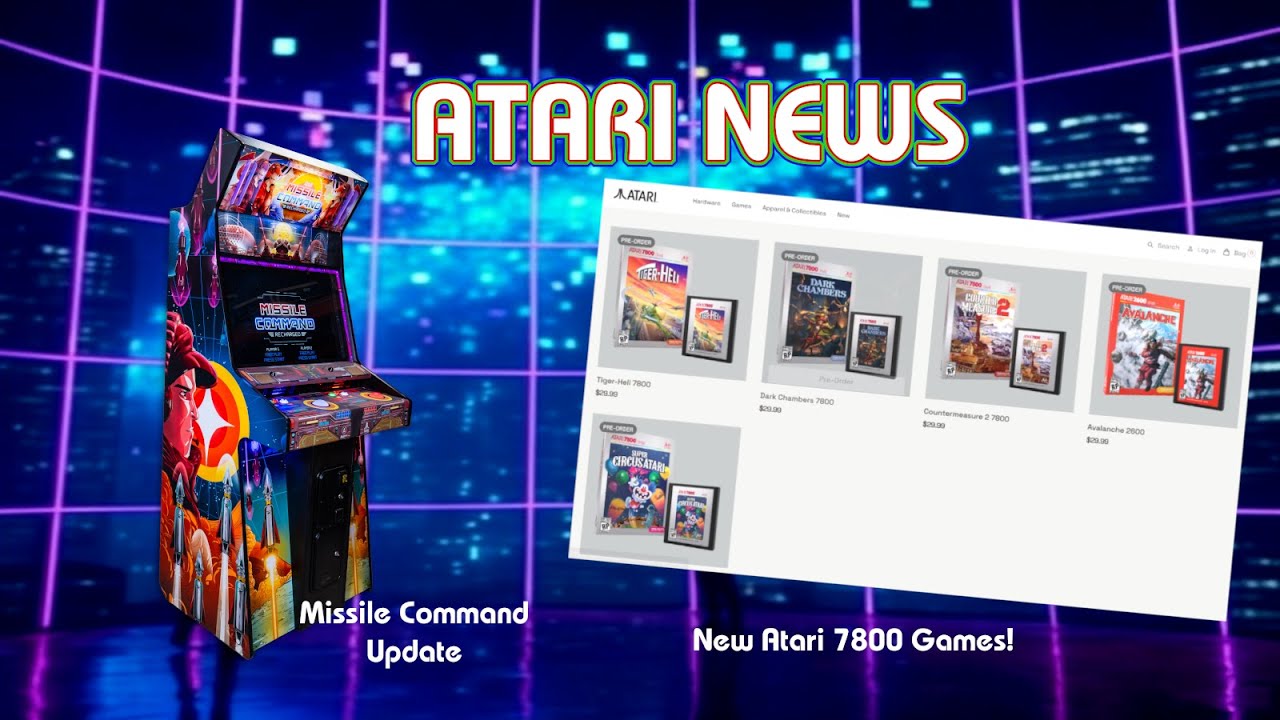Atari Announces 5 Atari 7800+ Games (including Tiger-Heli) + Missile Command Recharged Update