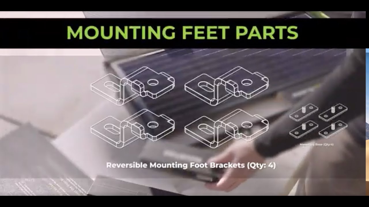 How to install Zamp Solar Reversible Mounting Feet OBSIDIAN&reg; SERIES RV Overland and Van Solar Panel
