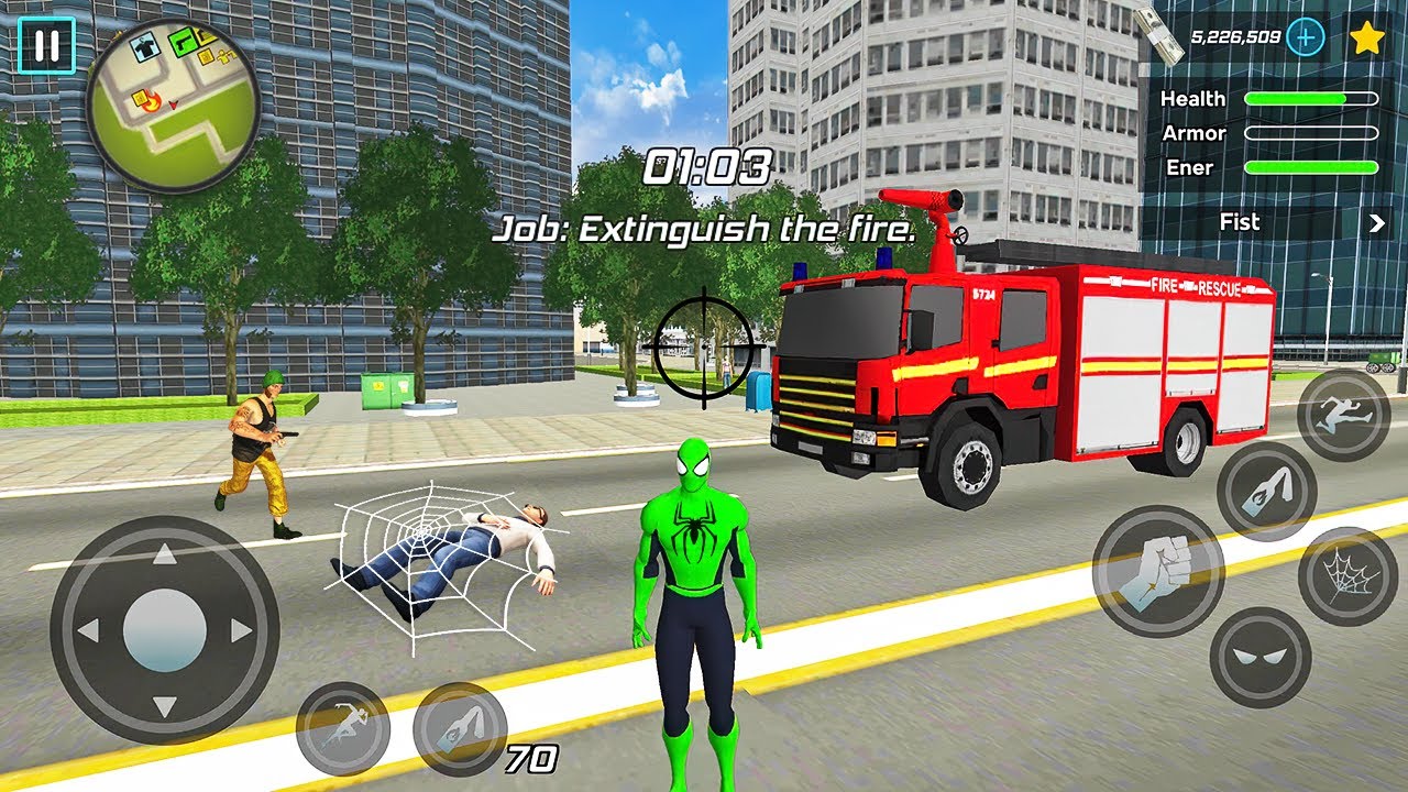 Spider Rope Hero Ninja Gangster Crime Vegas City #21 - Android Gameplay