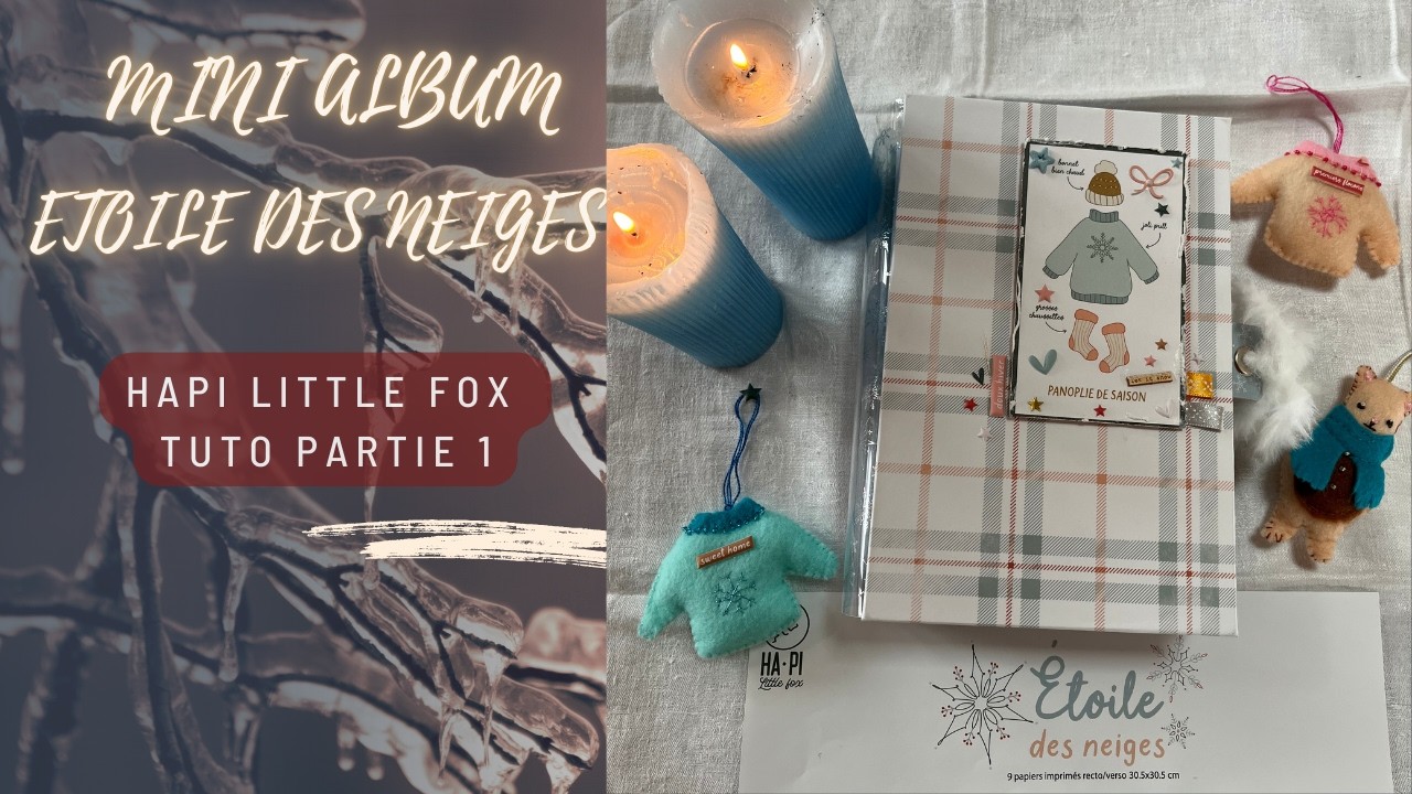 ALBUM ETOILE DES NEIGES PARTIE  1#tutorial #hapilittlefox#scrapbooking#minialbum#diy