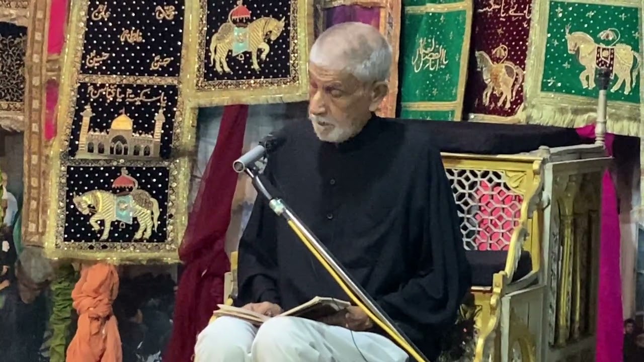 Jb FASEEH RIZVI sahab Zaidpuri Zila Barabanki UP INDIA MARSIYAKHWANI karte hue Batareekh 7 Moharram 
