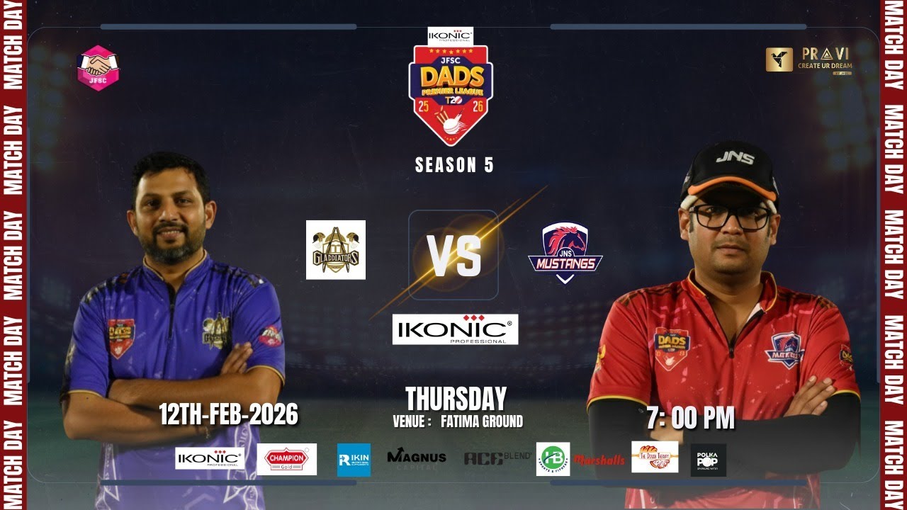 UNITED GLADDIATORS VS JNS MUSTANGS | JFSC DADS PREMIER LEAGUE | SEASON 5