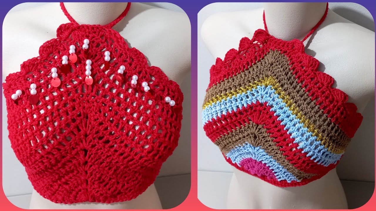 Cropped de croche  frente única | Para iniciantes | Modelo sucesso de vendas #crochet #tending 