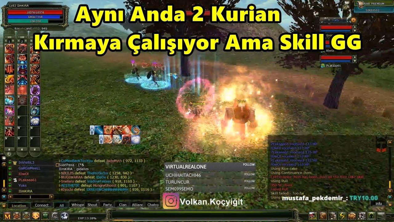ImKira - Kurian Nerf Yedikten Sonra İlk Pk'sını Atıyor! Knight Online