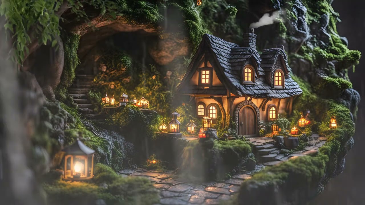 Discover the Magic: Fast Sleep in a Fantasy Cottage with Rain & Thunder Sounds