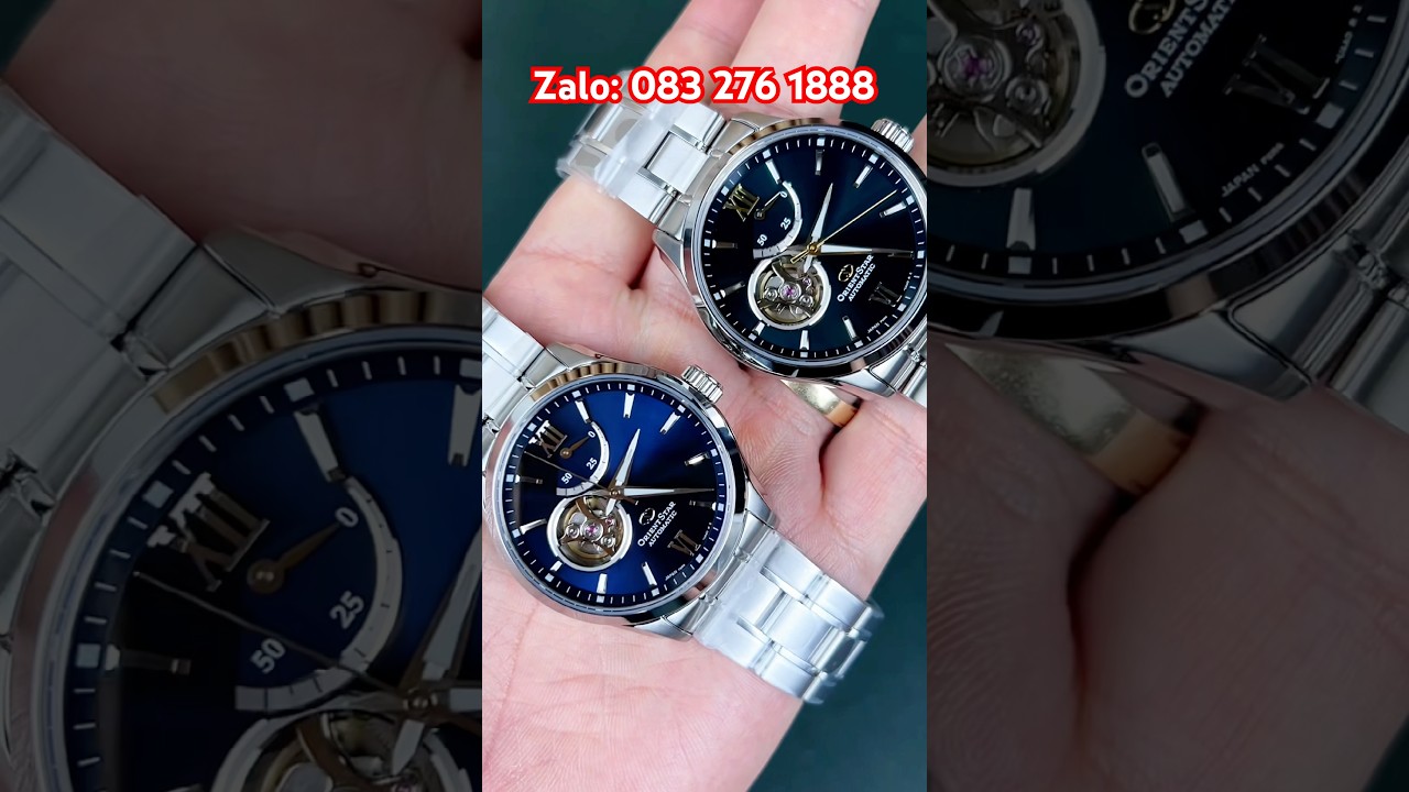 Đồng hồ Orient Star Open Heart xanh lục bảo 