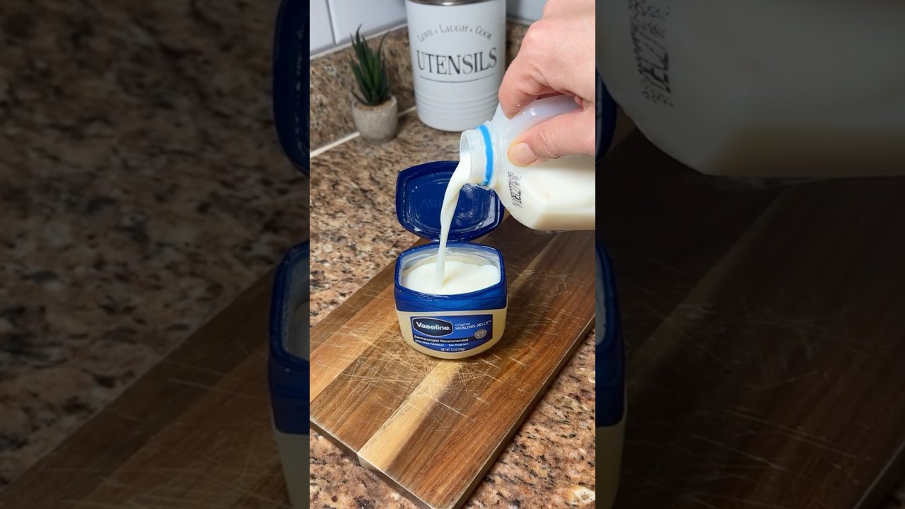 Mix Milk with Vaseline&mdash;You&rsquo;ll Be Amazed at the Results! 🥛✨#skincaretips #homehacks #skincareroutine