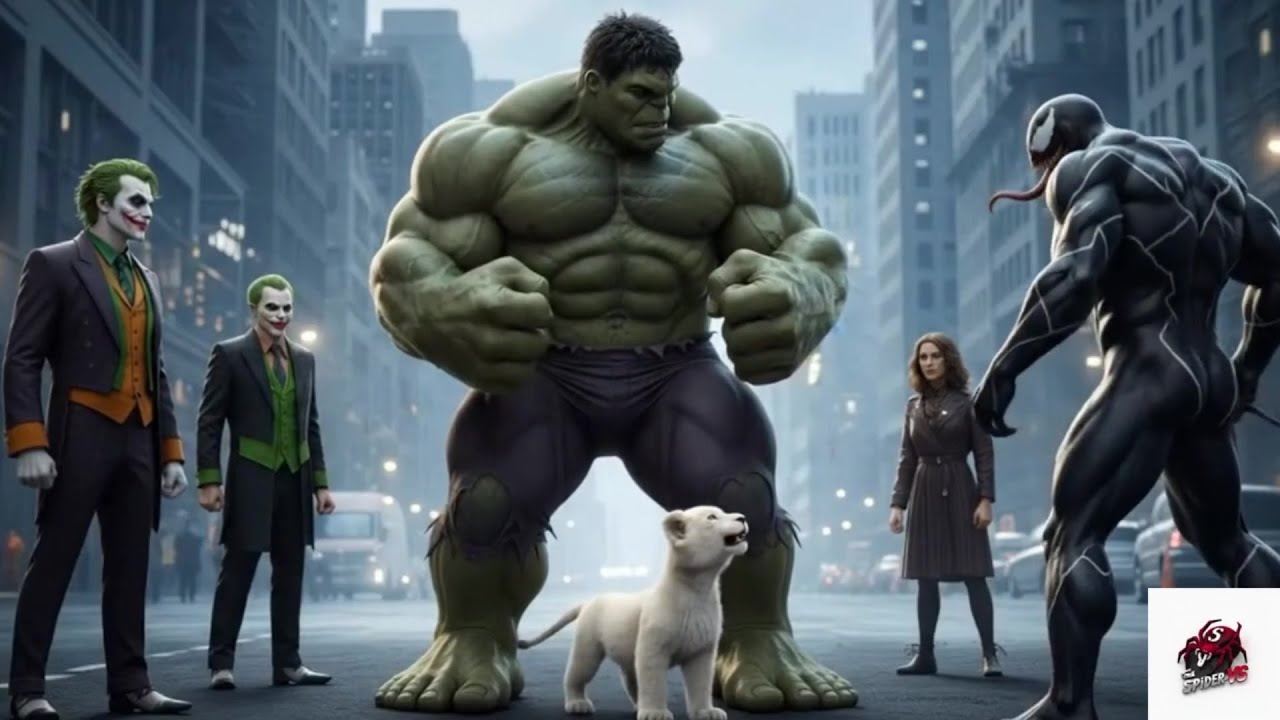 Hulk’s White Lion vs Joker & Venom  Epic Cinematic AI Story of Power & Training
