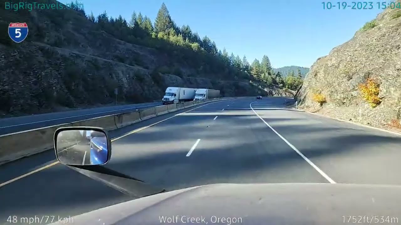 BigRigTravels LIVE | near Grants Pass to near Glendale, OR (10/19/23 2:51 PM)
