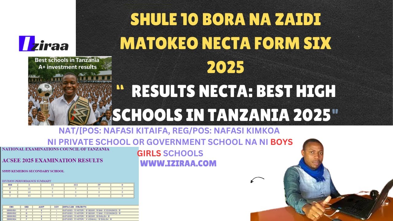NEW  2025! TOP 10 AND ALL THE BEST A LEVEL HIGH SCHOOLS IN TANZANIA