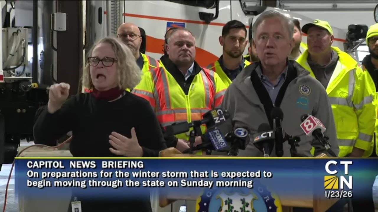 Governor Lamont's January 23 12PM Winter Storm News Briefing