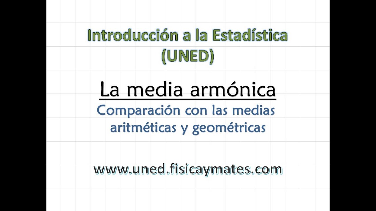 La media armónica | Introducción Estadística Turismo Uned