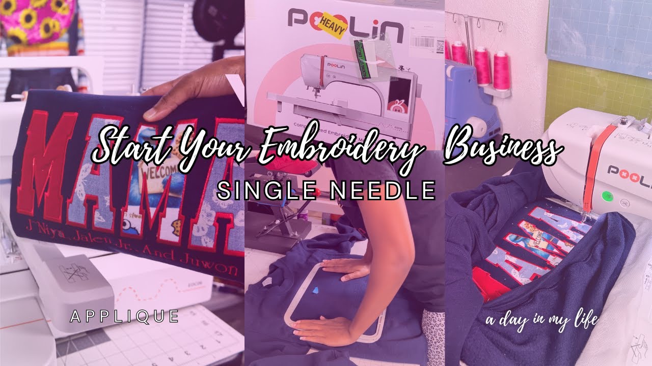 Start Your Embroidery Business Today With A Single Needle+Test Out Poolin EOC06 Embroidery+ Unboxing