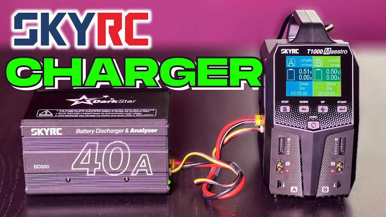 THE NEWEST CHARGER for RC PLANE • SKYRC Charger T1000 + Discharger BD350 • (English/Français 4K)