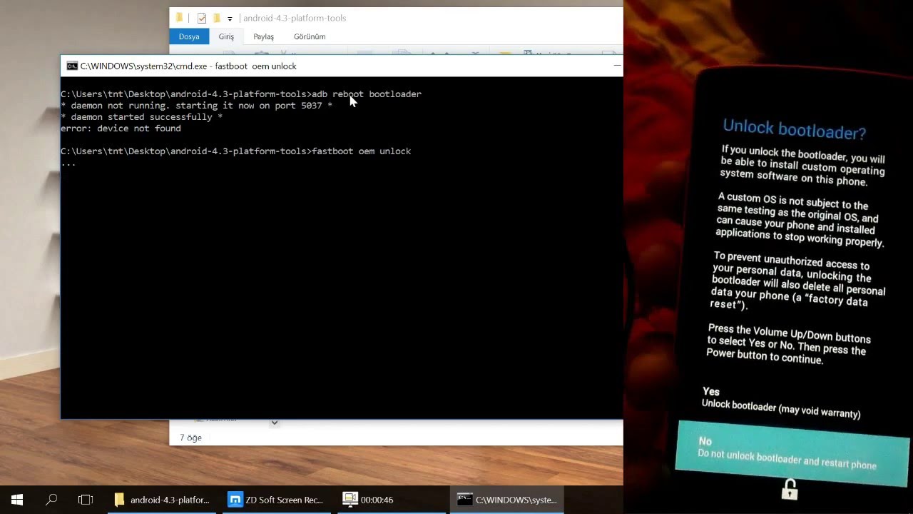 bootloader kilidi a&ccedil;ma