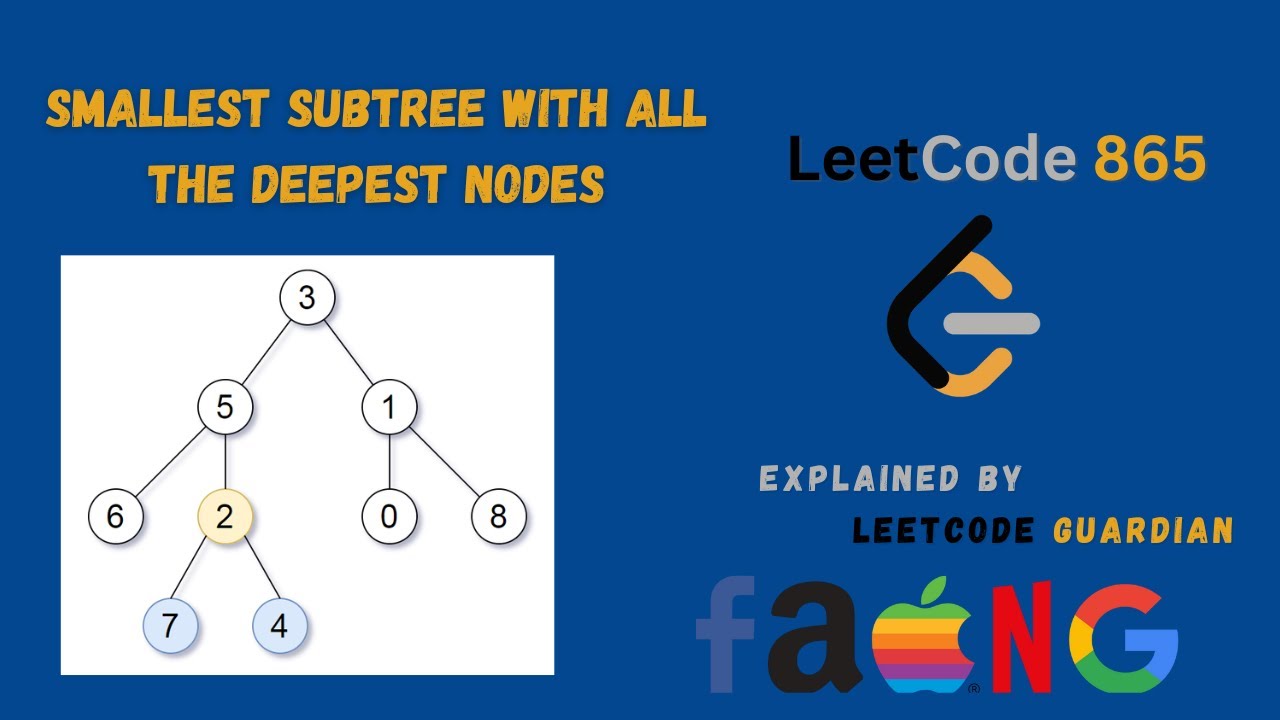 865. Smallest Subtree with all the Deepest Nodes | Leetcode POTD | Solved by Guardian