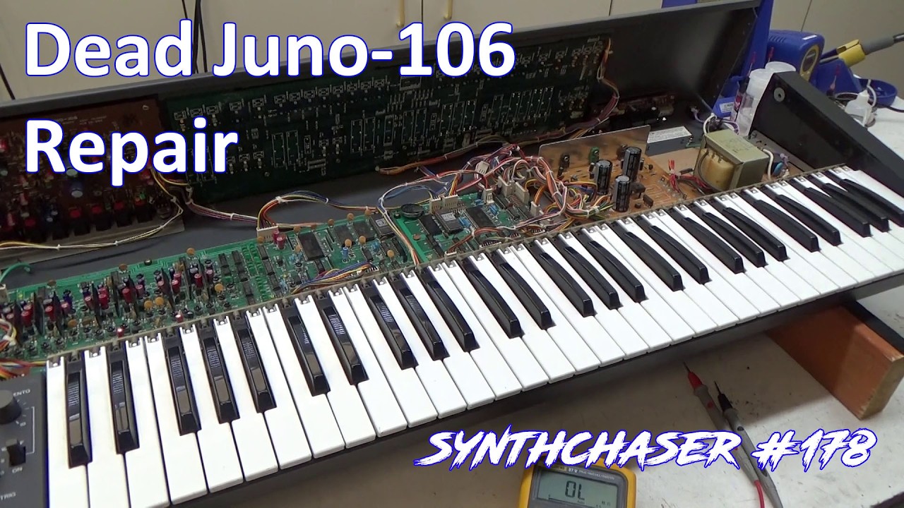 Ремонт сломанного синтезатора Roland Juno 106 - Synthchaser #178