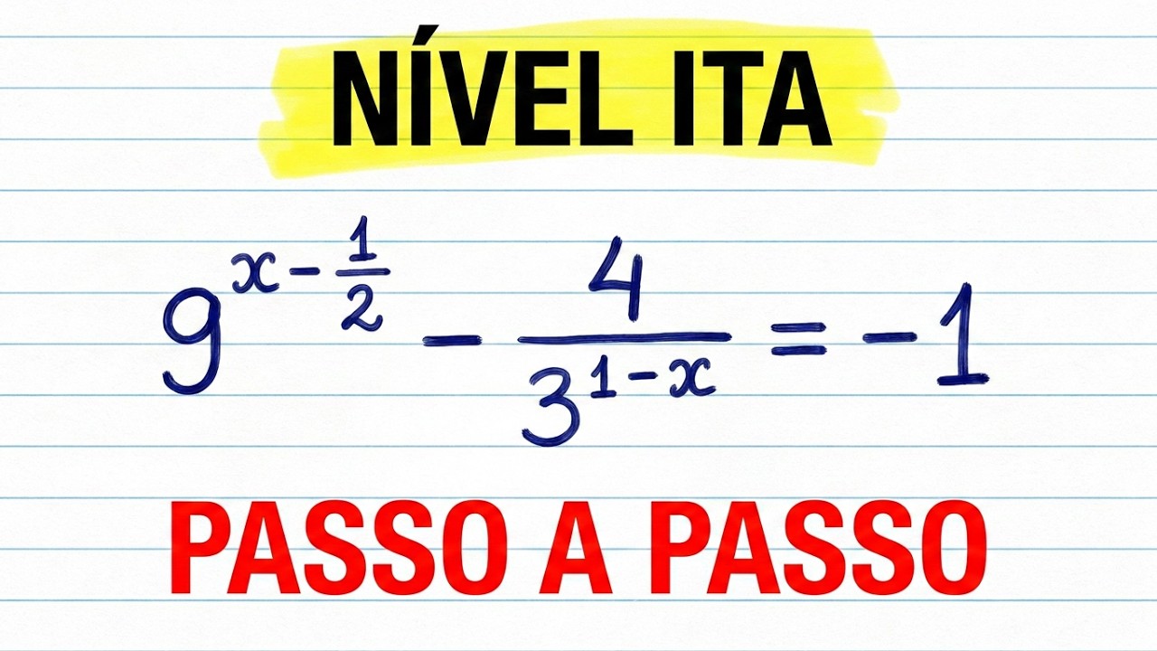 Equação Exponencial Nível ITA Resolução Comentada Passo a Passo