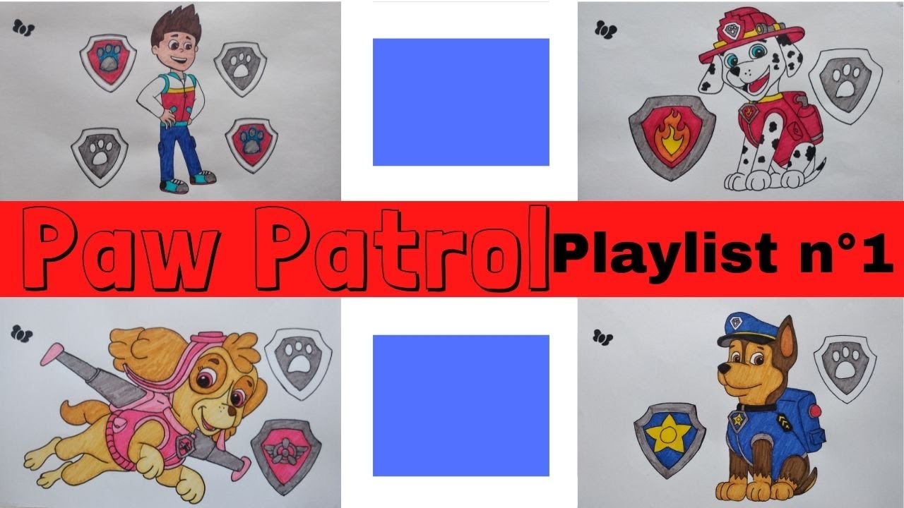 229) PAW PATROL (PLAYLIST N°1): disegnare e colorare paw patrol per bambini (babydona)