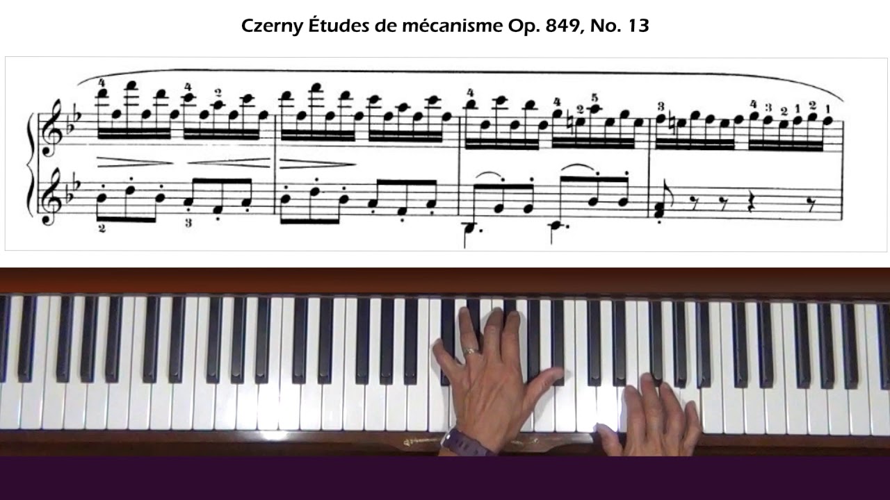 Czerny 30 Études de mécanisme Op. 849, No. 13 Piano Tutorial