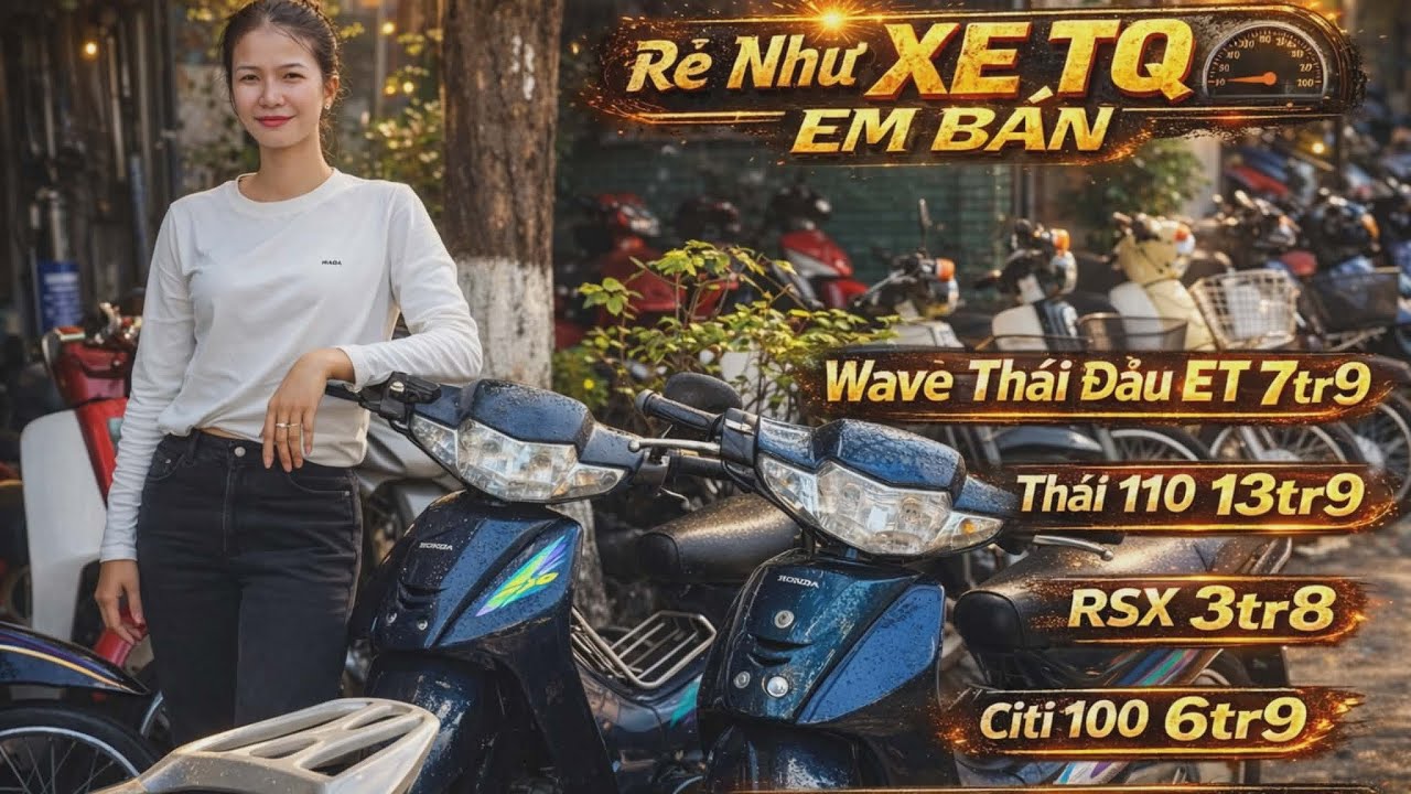 Rẻ Như Xe TQ Em Bán Wave Thái Đầu ET 7tr9, Thái 110 13tr9, Rsx 3tr8, Citi 100 6tr9 Ở Dĩ An