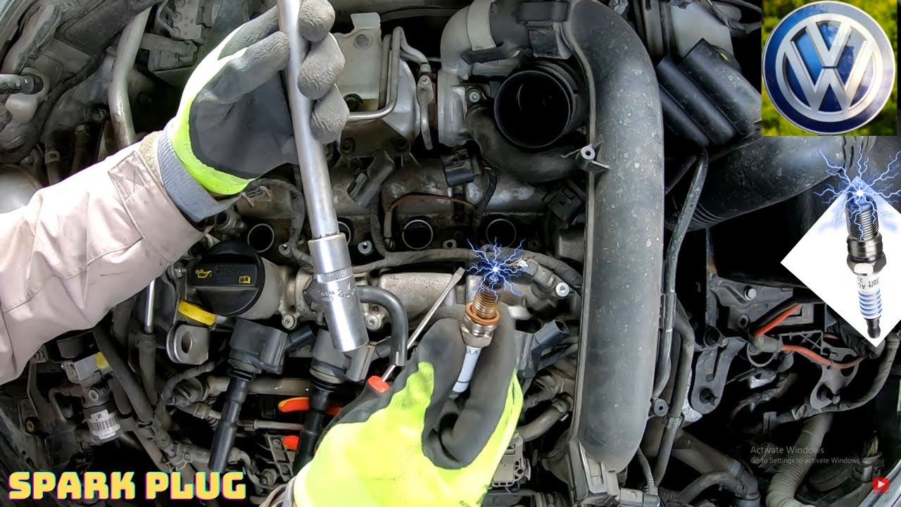 Volkswagen Golf VII 1.4 Spark Plug change ,Zündkerzen gewechselt, schimbat bujii , Golf 7 1.4 TGI,4K