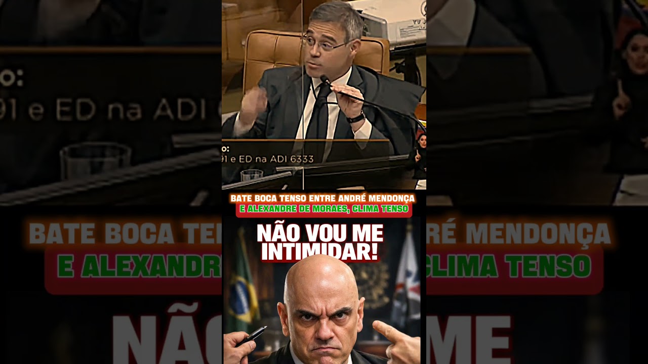Andr&eacute; Mendon&ccedil;a e Alexandre de Moraes batem boca e o clima fica tenso #shorts