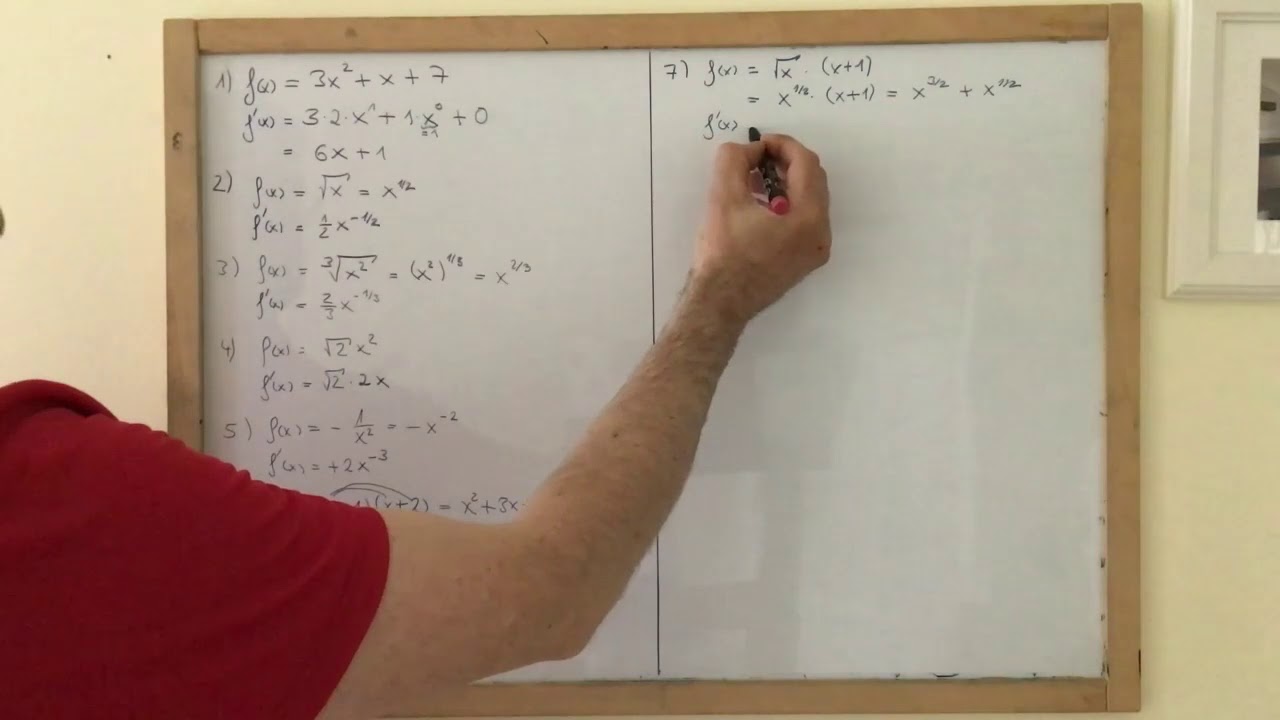 Ableiten von Funktionen Ableitung Differenzieren Ableitungsübung Mathematik Nachhilfe