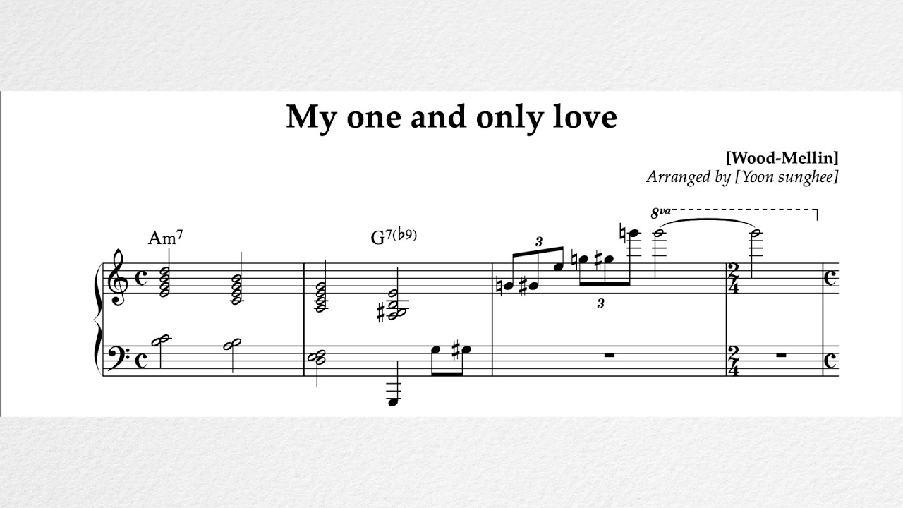 [Jazz ballad] My one and only love