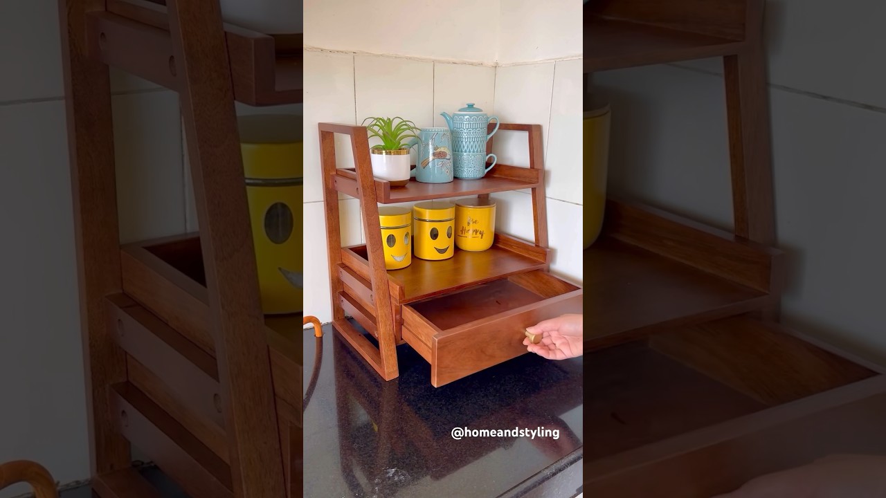Amazing Wooden Kitchen finds #kitchen #organisers #kitchenshopping