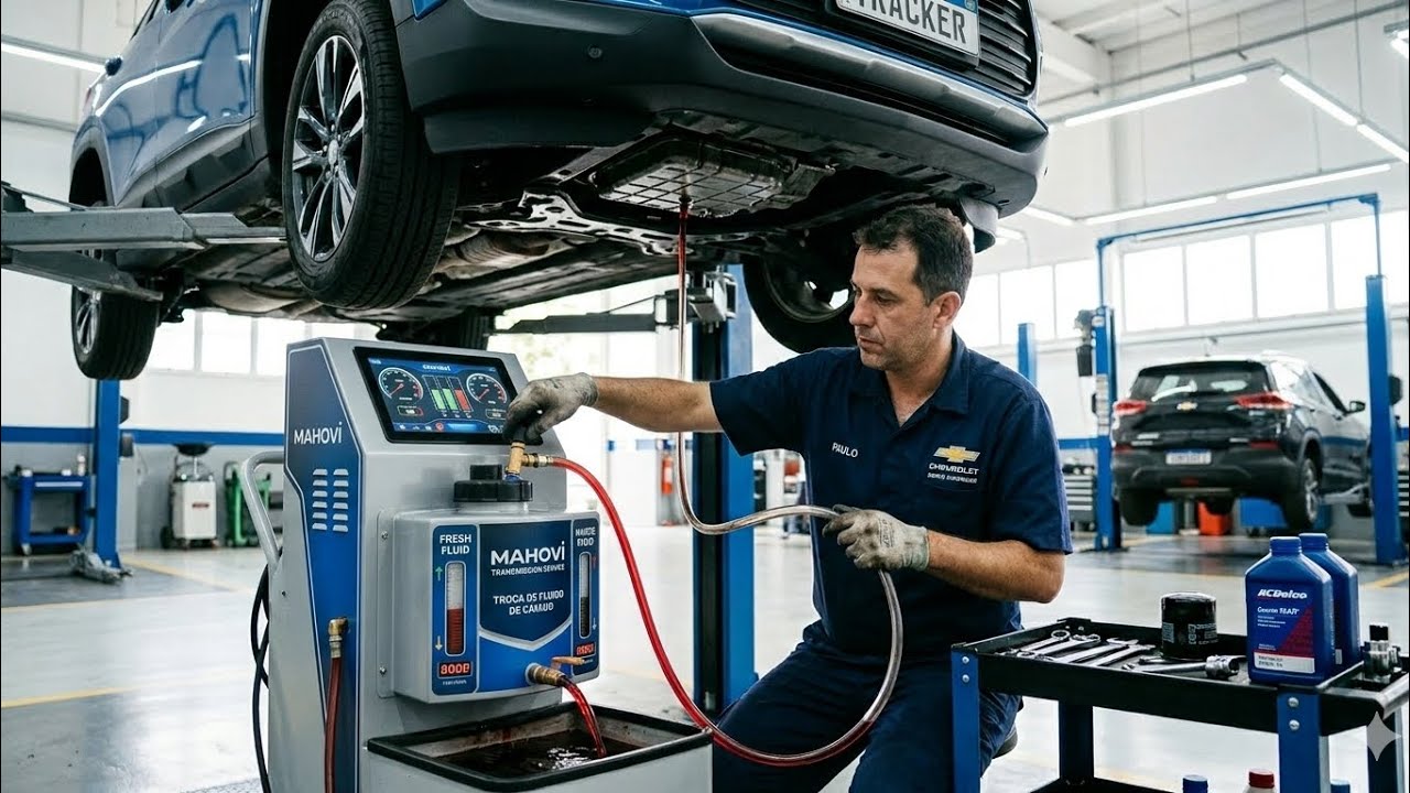 Troca óleo 100% câmbio automático TRACKER 6T31
