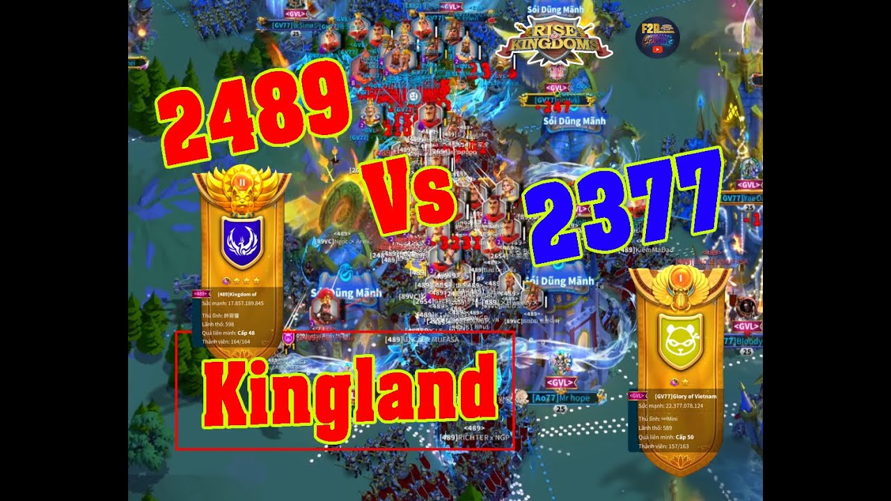 🔴2377 Vs 2489 | END KINGLAND | Chia buồn 2377 | Tiếp tục WAR đ&egrave;o 7 nh&eacute; !!! #riseofkingdoms #gaming