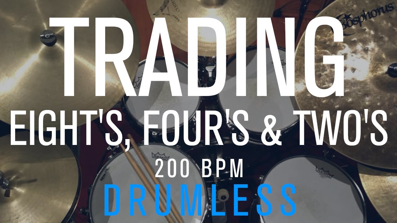 Swing - Trading 8's, 4's & 2's - 200 Bpm - Jazz Drumless Backing Track