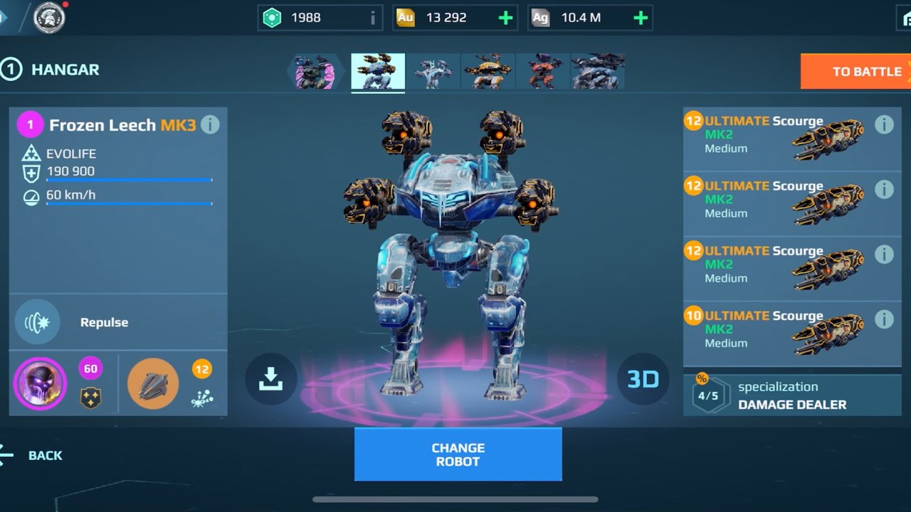 Leech Ultimate Scourge | War Robots Gameplay 