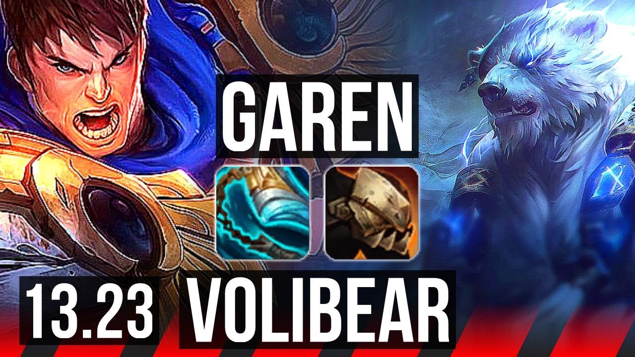GAREN vs VOLI (TOP) | Rank 5 Garen, 2.0M mastery, 1100+ games, Legendary | KR Master | 13.23
