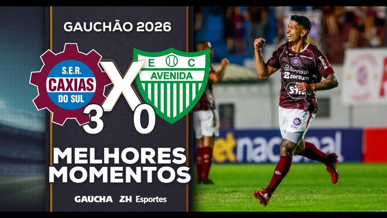 CAXIAS 3x0 AVENIDA | MELHORES MOMENTOS | GAUCH&Atilde;O | 14/01/2026
