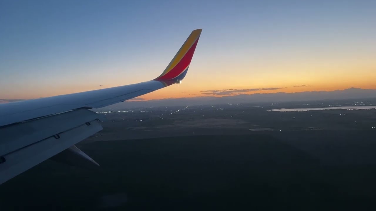 Beautiful Sunset Landing In Denver