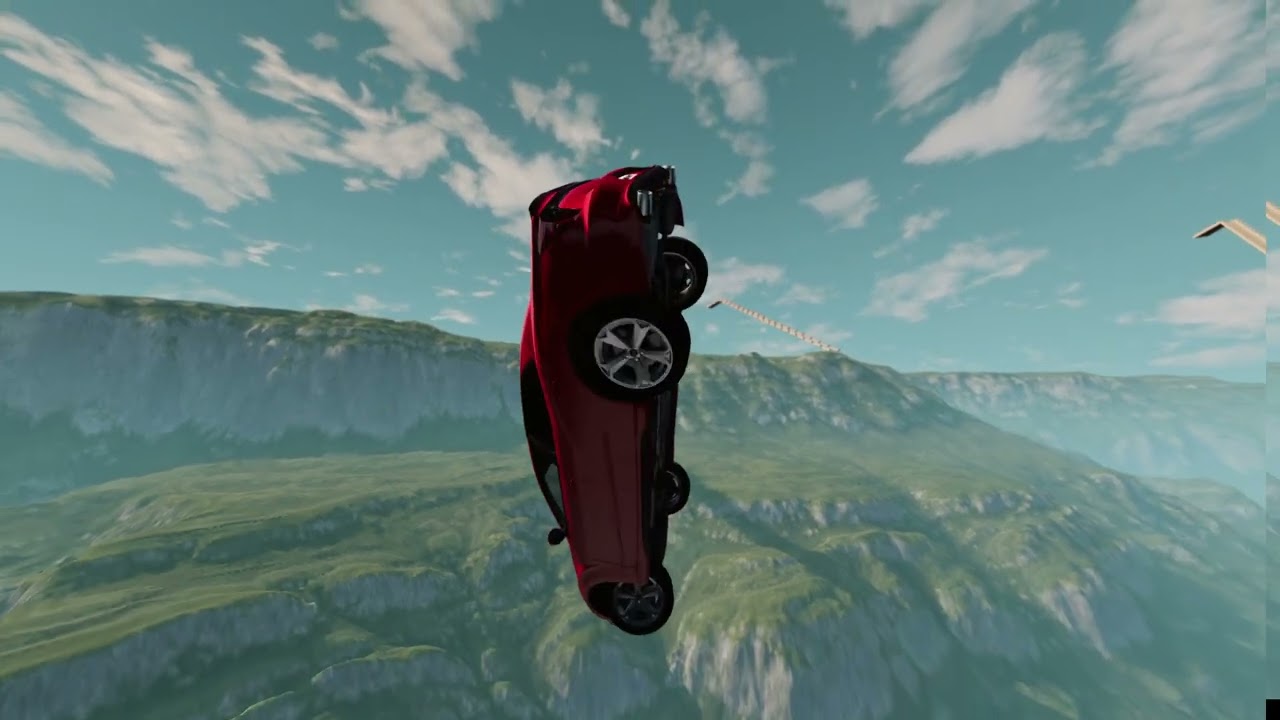 Ramp diving crash at hight #beamngdrive