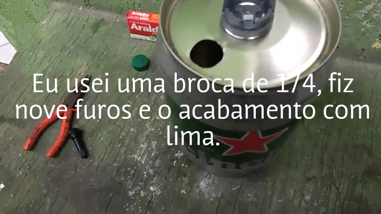 Reaproveitando o Barril de 5l da Heineken..