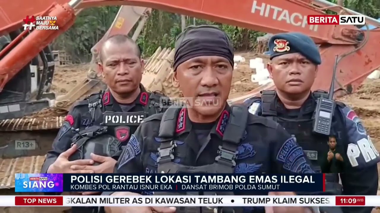 Polda Sumut Gerebek Tambang Emas Ilegal di Mandailing Natal #beritasatu