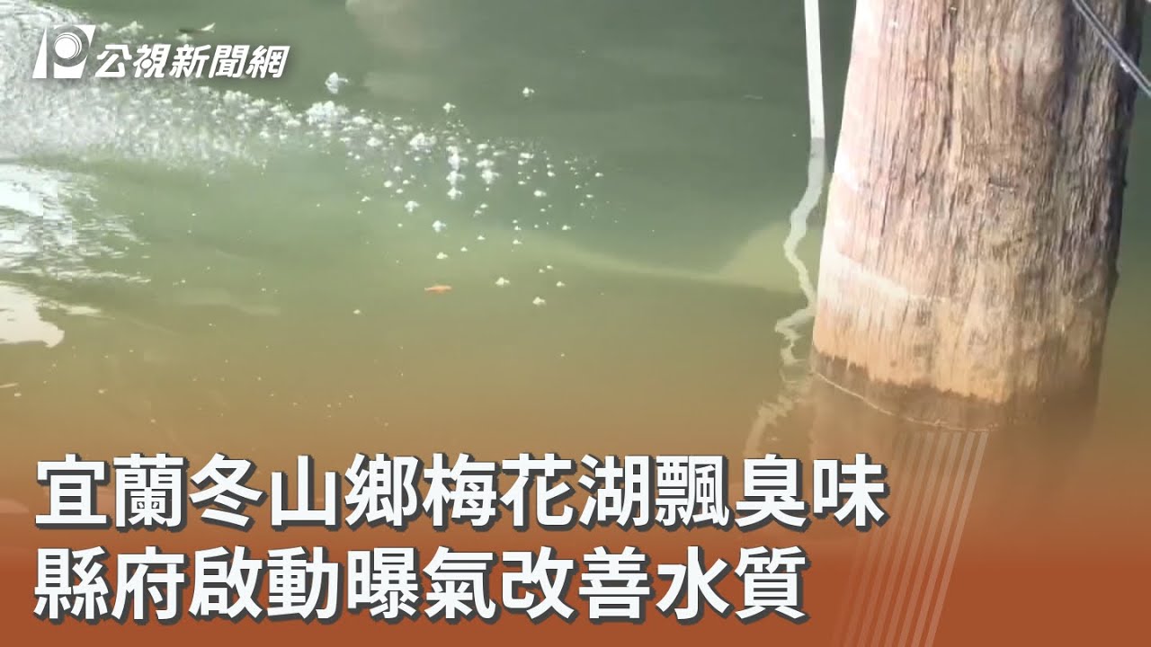 宜蘭冬山鄉梅花湖飄臭味 縣府啟動曝氣改善水質｜20260320 公視午間新聞