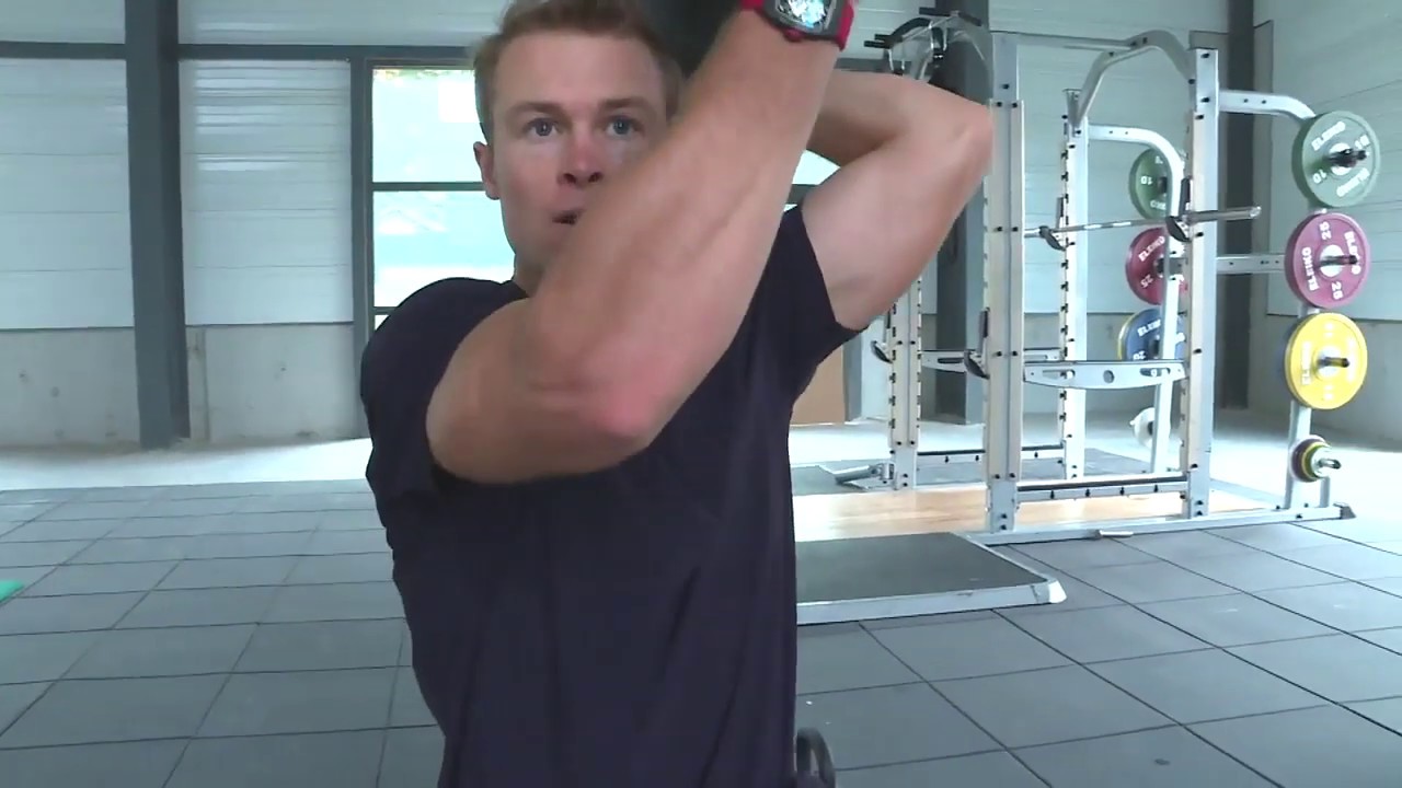 Dryland WC skiing athletes.  Alexis Pintureault, Aksel Lund Svindal, Steven Nyman, Training video.