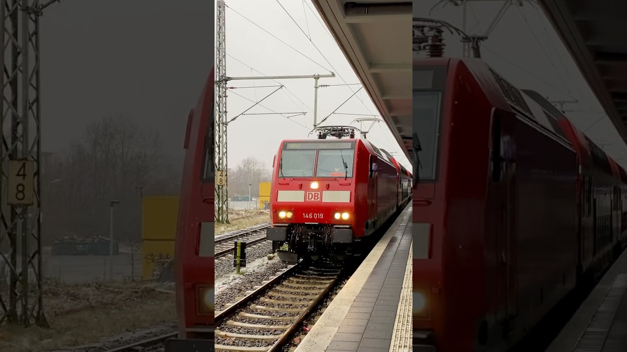 BR 146 019 zieht ihre RB 40 mit Lichti und Makro aus Braunschweig #bahn #trainspotting #br146 #rb40