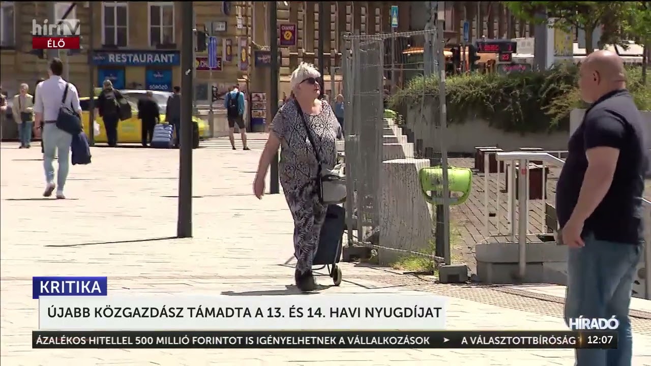 Újabb közgazdász támadta a 13. és 14. havi nyugdíjat - HírTV